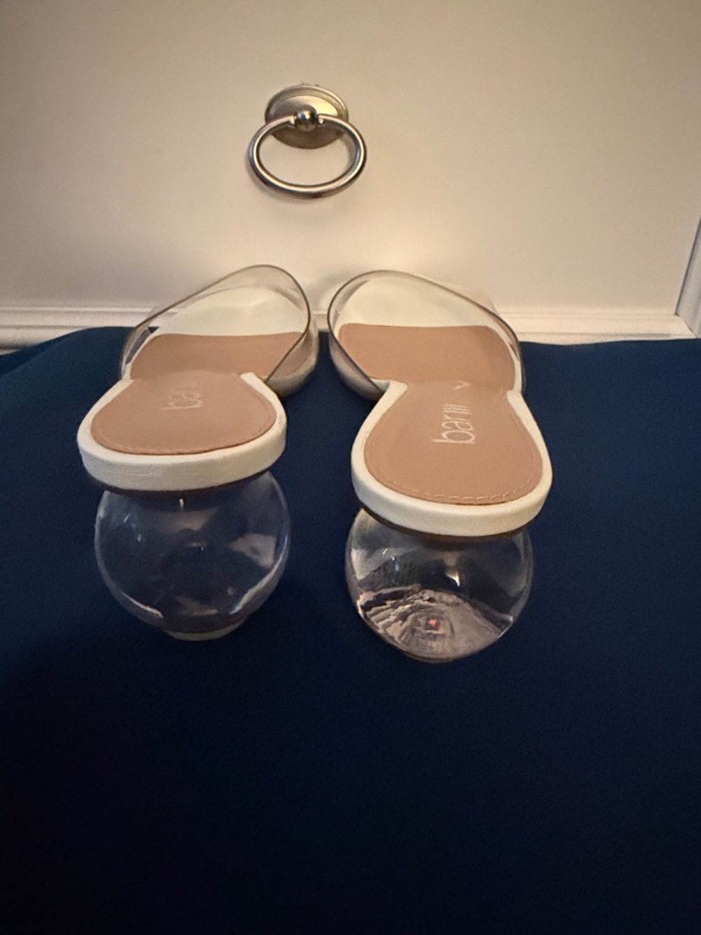 Bar III Clear and White Bubble Heel Slide Sandal - Picture 4 of 9